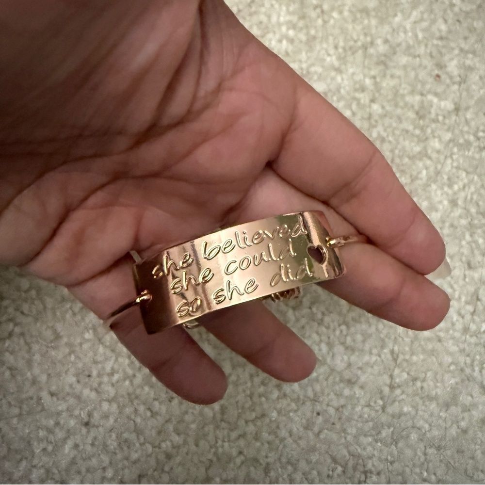 4/$25 Baubelle Gold Bracelet Heart Charm fashion craved